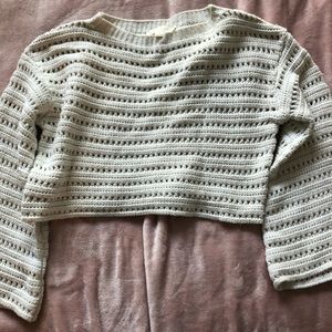 LOVESTITCH white, cropped sweater
